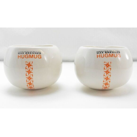 Max Brenner Hug Mugs - Set of 2 Chocolate by the Bald Man Cups - Picture 2 of 8